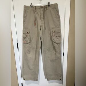 Eddie Bauer Khaki Cargo Pants with Multiple Pockets